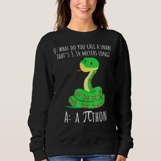 Sweatshirt Python Pithon Pi Symbole Funny Math Enseignant Pi (Devant)