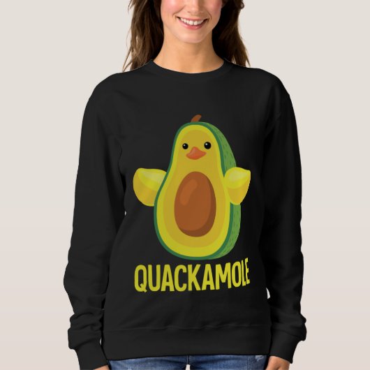 Sweatshirt Quackamole I Quack Duck chick goose Avocado (Devant)