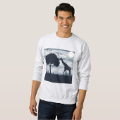 Sweatshirt Quand la Lune murmure à la Giraffe (Devant entier)