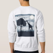 Sweatshirt Quand la Lune murmure à la Giraffe (Dos)