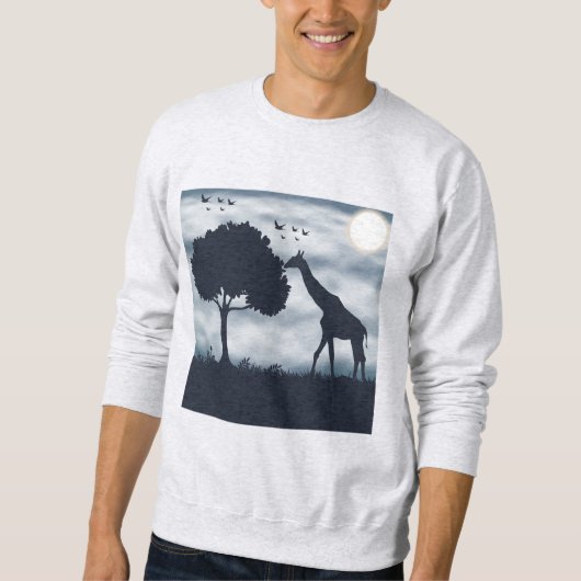 Sweatshirt Quand la Lune murmure à la Giraffe (Devant)