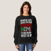 Sweatshirt Quand la vie vous fait tomber - Moto - Motorcycl (Devant entier)