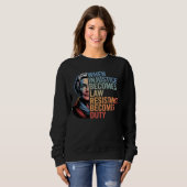 Sweatshirt Quand l'injustice devient loi, la résistance devie (Devant entier)