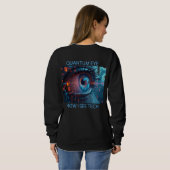 Sweatshirt Quantum Eye tech femmes sweat-shirt noir dos (Dos entier)