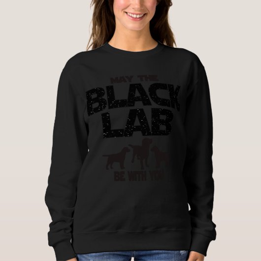 Sweatshirt Que Le Black Lab Soit Avec Vous Sci Fi Inspiré (Devant)