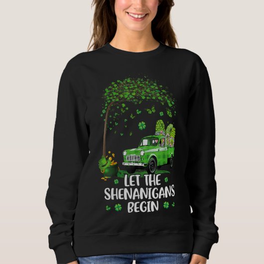 Sweatshirt Que Les Shenanigans Commencent Les Gnomes De Jour (Devant)