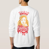 Sweatshirt Queen Design – Elegant Royal Crown Typography for  (Dos)