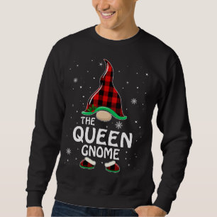 Sweatshirt Queen Gnome Buffalo Plaid Matching Family Christma