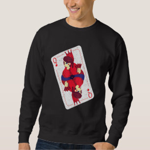 Sweatshirt Queen Jouer Carte Jeu Cartes Joueur Texas All In