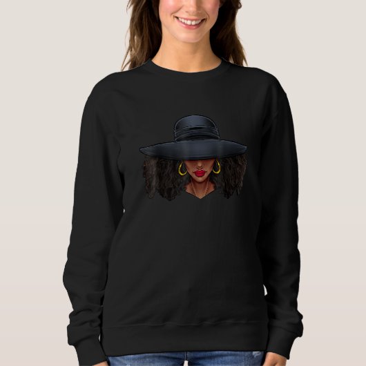 Sweatshirt Queen Melanin Black History Month Afro African Pri (Devant)