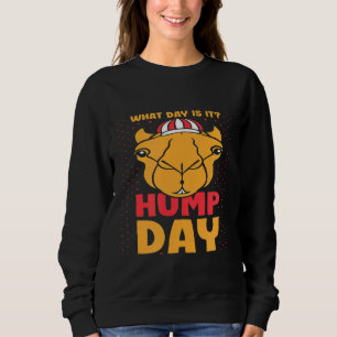 Sweatshirt Quel jour sommes-nous Mercredi Camel Rétro Mercre
