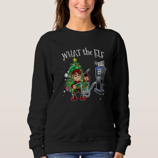 Sweatshirt Quel lutin  Noël Gaz cher (Devant)