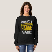 Sweatshirt Quelle Différence A Hannes Rend Drôle Le Nom Hanne (Devant entier)