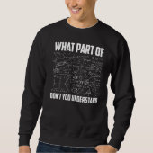 Sweatshirt Quelle partie de Ne comprenez pas l'enseignant de  (Devant)