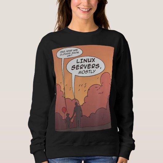 Sweatshirt Quels Sont Les Nuages Faits De Linux Server Princi (Devant)