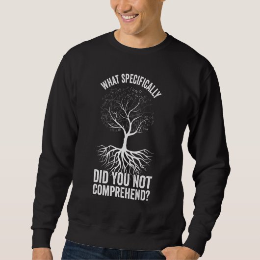 Sweatshirt Qu'est-ce que vous n'avez pas compris spécifiqueme (Devant)