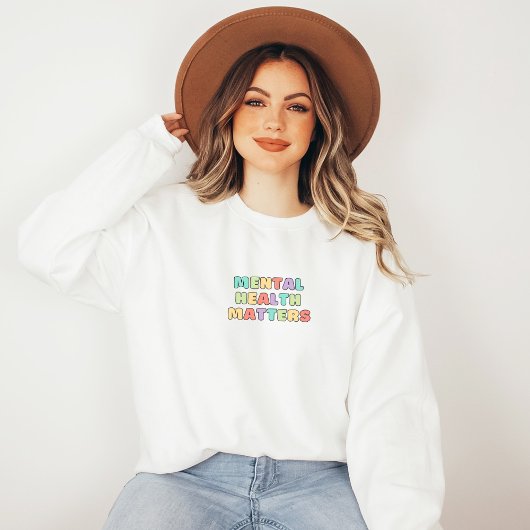 Sweatshirt Questions de santé mentale | Citer Koni Peach Cand