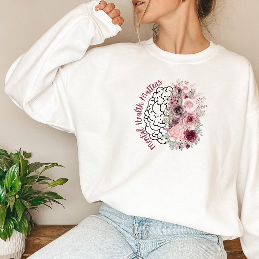 Sweatshirt Questions de santé mentale | Côté Fleur