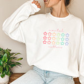 Sweatshirt Questions de santé mentale | Fleurs rétro Pastel R