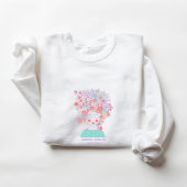 Sweatshirt Questions de santé mentale | Florale Femme Pêcher 