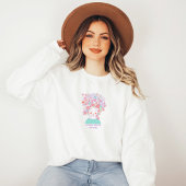 Sweatshirt Questions de santé mentale | Florale Femme Pêcher 
