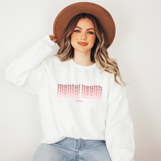 Sweatshirt Questions de santé mentale | Poppins Rosa Claro