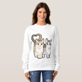 Sweatshirt Queue d'amour (Devant entier)