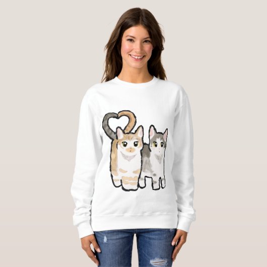 Sweatshirt Queue d'amour (Devant entier)