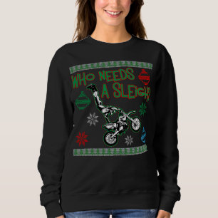 Sweatshirt Qui a besoin d'un chandail de Noël de course de