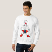 Sweatshirt Quille de bowling Boule de bowling (Devant entier)