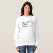 Sweatshirt Quirky Fluffy Tail Cat (Devant entier)