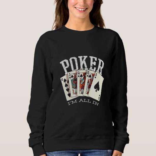 Sweatshirt Quote de poker - Jeu de carte de jeu (Devant)