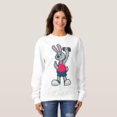 Sweatshirt Rabbit à Fitness avec Dumbbell (Devant entier)