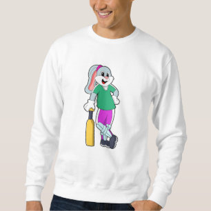 Sweatshirt Rabbit au cricket avec chauve-souris de cricket