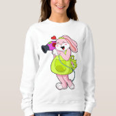 Sweatshirt Rabbit comme coiffeur avec sèche-cheveux (Devant)