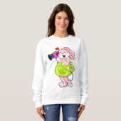 Sweatshirt Rabbit comme coiffeur avec sèche-cheveux (Devant entier)