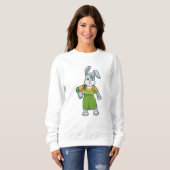 Sweatshirt Rabbit comme coiffeur avec sèche-cheveux (Devant entier)