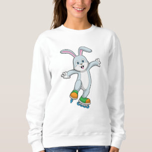 Sweatshirt Rabbit comme patineur avec patins en ligne
