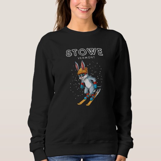 Sweatshirt Rabbit de ski de Stowe Vermont (Devant)