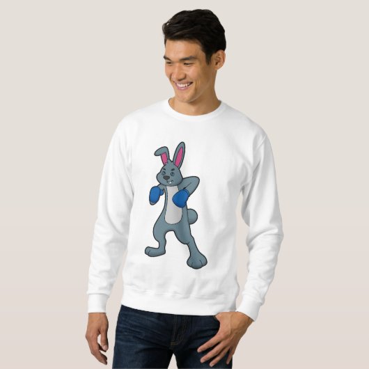 Sweatshirt Rabbit en boîte avec gants de boxe (Devant entier)