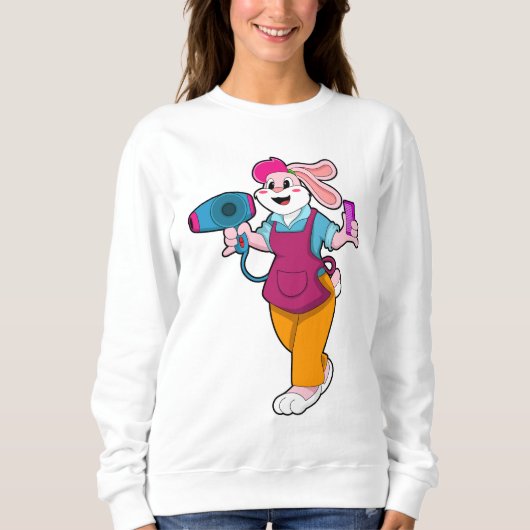 Sweatshirt Rabbit en coiffeur avec sèche-cheveux & peigne (Devant)
