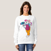 Sweatshirt Rabbit en coiffeur avec sèche-cheveux & peigne (Devant entier)