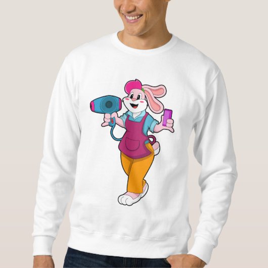 Sweatshirt Rabbit en coiffeur avec sèche-cheveux & peigne (Devant)