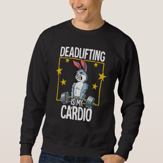 Sweatshirt Rabbit Gym Weight Training Deadlift (Devant)