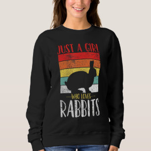Sweatshirt Rabbit Juste une fille qui aime les lapins Retro V