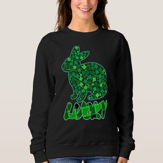 Sweatshirt Rabbit Lucky Buffallo Sham Rocky Green St Patrick (Devant)