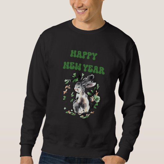 Sweatshirt Rabbit New Year 2023 Christmas Celebration Santa E (Devant)