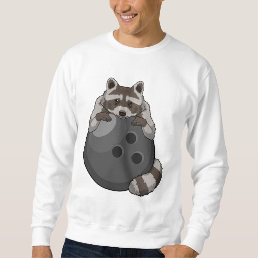 Sweatshirt Raccoon à Bowling avec Bowling (Devant)