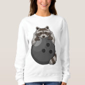 Sweatshirt Raccoon à Bowling avec Bowling (Devant)