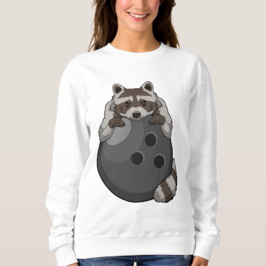 Sweatshirt Raccoon à Bowling avec Bowling (Devant)